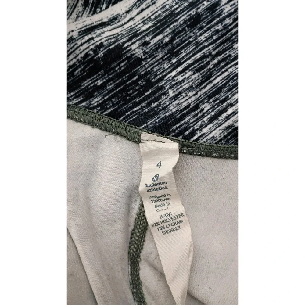 Lululemon Athletica Leggings Heat Wave Women's Black/White size 4 Vintage Canada